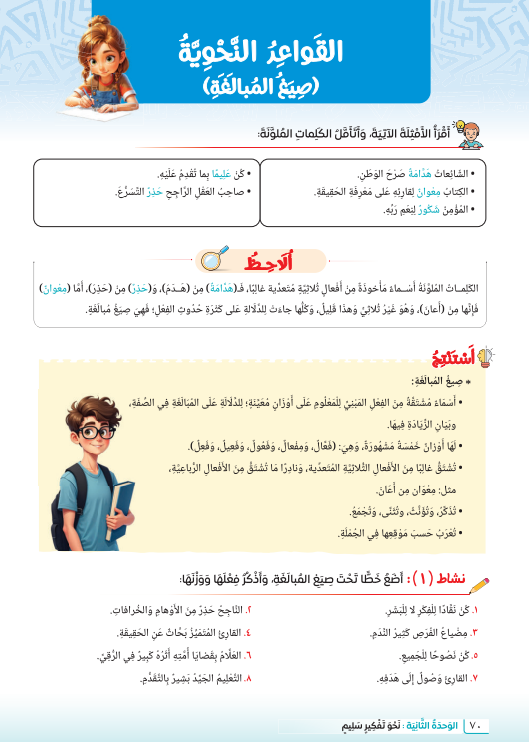شرح صيغ المبالغة